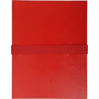 Exacompta 10x Map uitrekbare rug en klep in Balacron - 24x32 cm - Rood - 629E