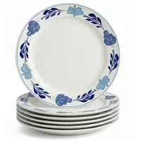 Royal Boch Boerenblauw plat bord 25,5 cm set van 6