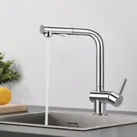 CECIPA MAX Keukenkraan met Uittrekbare Uitloop - Hoge uitloop - 360° draaibereik - handdouche met 2 straalsoorten - Chroom