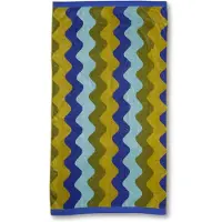 KAAT Amsterdam Badlaken Waves Blauw Groen (100 x 180 cm)