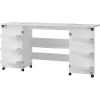 Vicco Carmen Naaitafel – 160 x 80.2 cm met 6 legplanken Wit