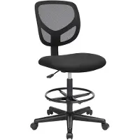 Bobbel Home - Ergonomische bureaustoel - Verstelbare voetsteun - Zwart