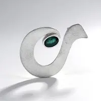 Cavill - Zilveren Hanger - 925 Sterling Zilver Geplatineerd - Grandidieriet 0,396 ct Ovaal - Elegante Dameshanger 21x30 mm