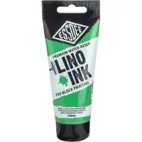Essdee lino inkt bladgroen - blokdruk inkt 100ml voor kinderen.