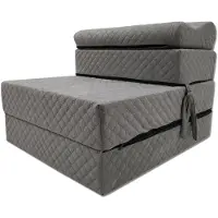 Odol-Plusz Opvouwbare stoelmatras 200 x 70 x 15 cm – logeermatras, vloermatras en slaapstoel, grijs