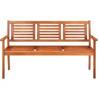 vidaXL Tuinbank voor 3 personen met kussen, 150 cm, massief eucalyptus hout