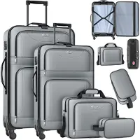 Kesser Kofferset 4-delig Trolley - Reiskoffer met Wielen - groote Koffers, Handbagage & Toilettas