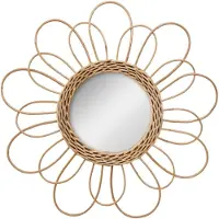 Paris Prix miroir fleur en rotin - ø 38 cm - beige