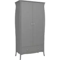 Ebuy24 Simon kledingkast 1 lade 2 deuren grijs.