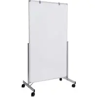 MAUL Mobiel whiteboard MAULpro easy2move (b x h) 1000 mm x 1800 mm Wit Kunststof coating Aan beide zijden te gebruiken, Incl. wielen