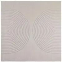 vidaXL Binnen kleed GALATI Crèmekleurig 200 x 200 cm Polyester