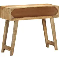 vidaXL Wandtafel 90x32x75 cm massief ruw mangohout