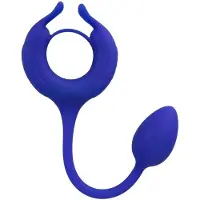 Calexotics - Admiral Cockring met Verzwaarde Vibrerende Buttplug - Blauw