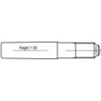 Toolcraft TO-9978159 Conische pen (Ø x l) 20 mm x 12 cm Staal 10 stuk(s)