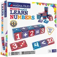 Magna-Tiles - Learn Numbers and Math - 56 microMAGS pieces (90464)