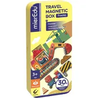 MierEdu Magnetische Puzzeldoos - Vrachtwagens - Bevat 2 Scènes - Meer Dan 30 Magneten - 3 Jaar