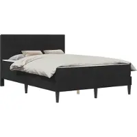 vidaXL Bedframe met matras met hoofdeinde Zwart 140 x 190 cm Fluweel
