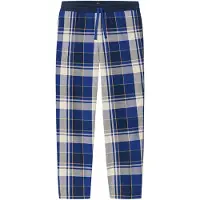 Schiesser Pyjamabroek 'Mix Relax ' lichtbeige / royal blue/koningsblauw / donkerblauw