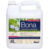 Bona Wood Deck Linseed Soap - Lijnoliezeep Vloeistof 4L - Terras Onderhoud - Natuurzeep