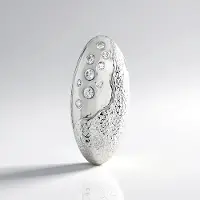 Cavill - Zilveren Hanger - 925 Sterling Zilver - Ovale Zirkoon 0,20 ct - Elegant Sieraad - Fonkelend 23x11 mm - Dames Sieraad