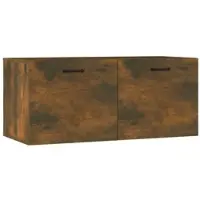 vidaXL Wandkast 80x35x36,5 cm bewerkt hout gerookt eikenkleurig