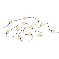 Loom Design lichtketting Miss Garland 12, IP44, PVC Misst 12, wit / opaal, Kunststof, Modern