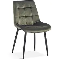 Huisenthuis.nl Stoel Alice Groen - Velours - Set van 4 - Zithoogte 47 cm - Zitdiepte 44 cm