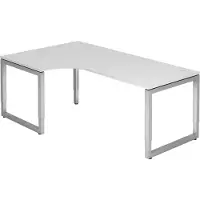 Hjh OFFICE PRO REGO 82 S - 200 x 120 Tafelhoogte I In hoogte verstelbaar Wit/Zilver