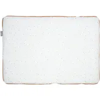 Sevira Kids - Plat babykussen katoen gaas - Wit met stippen of 35 x 40 cm
