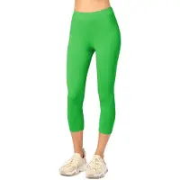 Merry Style MS-MS10-199-LE Dames Capri Leggings - Sport - Vrijetijdsbroek - 3/4 Lengte - Katoen - Sporbroek - Yogabroek - Groen - XL