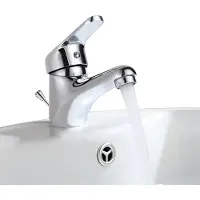 Auralum Max Wastafelkraan - Badkamerkraan - Mengkraan - met Waste - Warm & Koud - Wastafel Mengkraan - Chroom