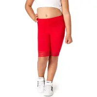 Merry Style Meisjes Leggings - Sport - Vrijetijdsbroek - Korte - Katoen - Rood - 146 - MS-MS10-434-LE