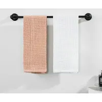 Auralum Max Handdoekrek - 62CM - Handdoekhouder - RVS Handdoekenrek - Badkamerrek - Handdoekhouders - Handdoekstang - Boren - Zwart