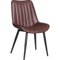 HOMAVO Eetkamerstoelen YZ1 – Set van 4 – Kunstleer – Ergonomisch – 53×62,5×88 cm – Vintage Bruin