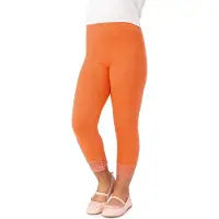 Merry Style MS-MS10-293-LE Meisjes Leggings - Sport - Vrijetijdsbroek - 3/4 Capri – Viscose - Sporbroek - Yogabroek - Oranje - 134