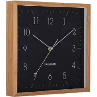 Karlsson Neat Cuadrado Wandklok | 29.2x29.2x4.5cm | Zwart
