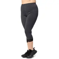 Merry Style – Leggings - Grote Maten – Dames - 3/4 Lange – Katoen – DonkerMelange – 3XL - MS-MS10-458-LE