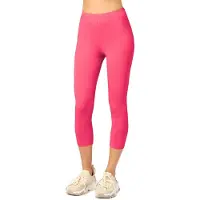 Merry Style MS-MS10-199-LE Dames Capri Leggings - Sport - Vrijetijdsbroek - 3/4 Lengte - Katoen - Sporbroek - Yogabroek - Amarant - 4XL