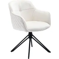 Huisenthuis.nl Armstoel Adele Beige - Fluweel - Draaibaar - Zithoogte 49.5 cm - Zitdiepte 46.5 cm - Met armleuning