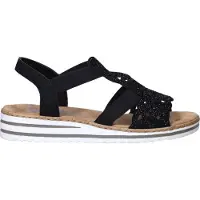 Rieker Sandalen met riem zwart