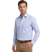 Ledub overhemd Modern Fit lichtblauw met borstzak