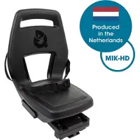 Qibbel Junior 6+ Fietsstoeltje Achter MIK HD – Midnight Black - inclusief voetbeschermingsplaten en voetsteunen