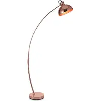 Teamson Home Arco Booglamp - Rose Goud Afwerking - Minimalistisch en Modern Ontwerp - 153 cm hoog