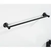 Auralum Max | Handdoekrek 62CM - Boren - Handdoekhouder - Handdoekenrek Keuken - Badkamerrek - Handdoekhouders - Handdoekstang Zwart
