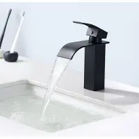 Auralum Max Wastafelkraan Zwart - Wastafel Kraan - Badkamer Wastafelkraan - Warm & Koud - Inclusief Aansluit slangen 3/8