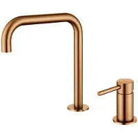 Pure.Sink Luxion 2-gats Koperen keukenkraan met U uitloop PLX2HU-62