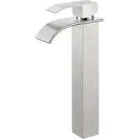 Auralum Max Wastafelkranen - Watervaluitloop - Hoge uitloop - Waterbesparend - RVS - Geborsteld