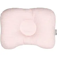 Sevira Kids - Ergonomisch katoenen nekkussen met honingraat - Roze 30 cm x 25 cm