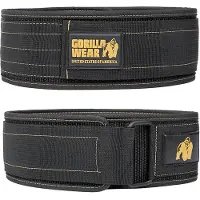 Gorilla wear Halterriem - 4 Inch Nylon Lifting Belt - Zwart/Goud - M/L