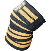 Gorilla wear Knee Wraps - Zwart/Wit - 250 cm